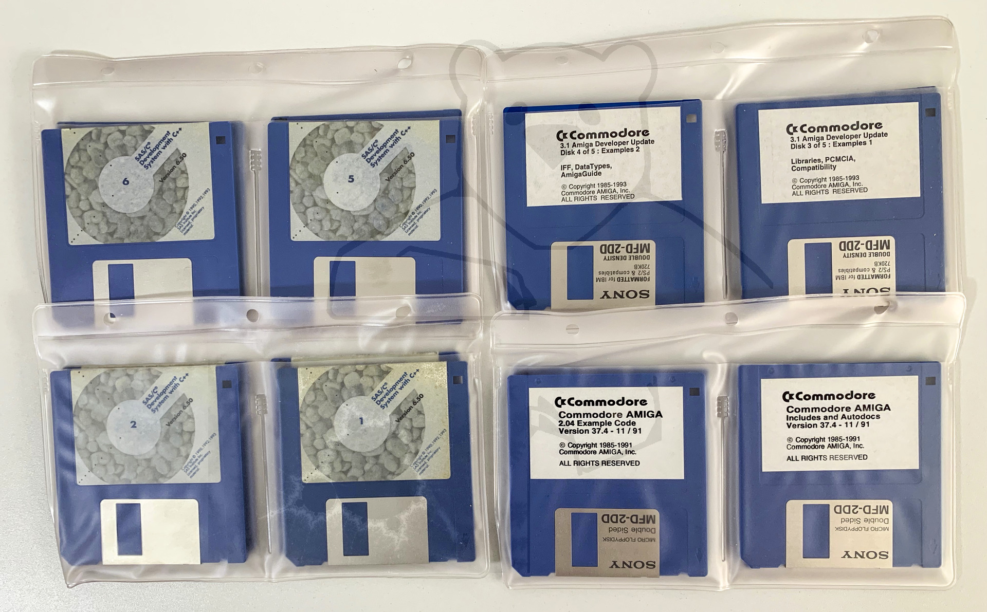SAS/C (Lattice) - Installationsdisketten der Version 6.5 und Commodore SDK